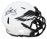 Donovan McNabb Signed Philadelphia Eagles Lunar Eclipse White Matte Riddell Speed Mini Helmet