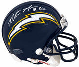 Natrone Means Signed Chargers Navy Riddell (VSR4) Mini Helmet