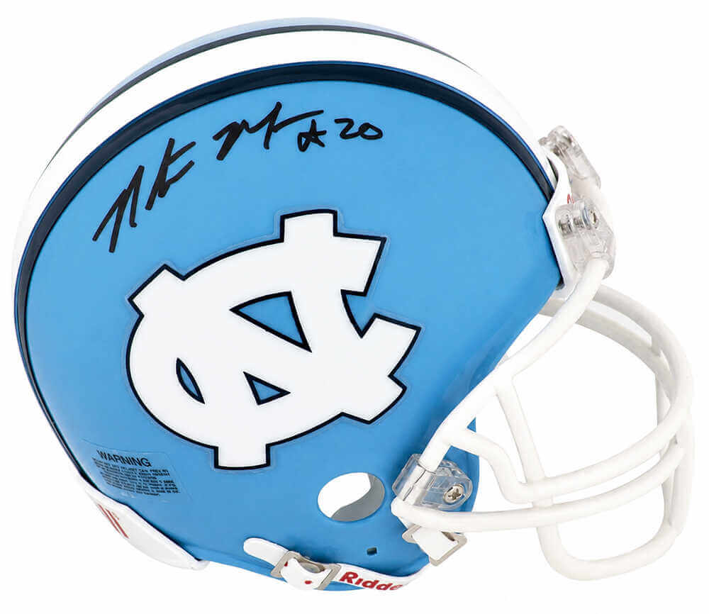 Natrone Means Signed UNC Tar Heels Riddell (VSR4) Mini Helmet