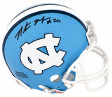 Natrone Means Signed UNC Tar Heels Riddell (VSR4) Mini Helmet