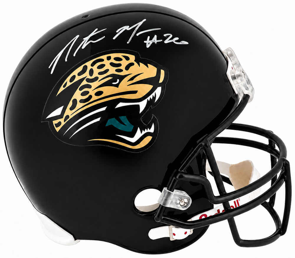 Natrone Means Signed Jacksonville Jaguars Throwback Riddell Full Size (VSR4) Replica Helmet
