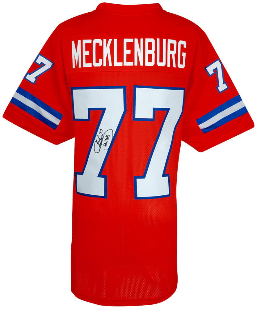 Karl Mecklenburg Signed Orange Custom Football Jersey
