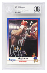 Ray Mercer Signed 1991 Kayo Boxing Trading Card #117 - (Beckett Encapsulated)