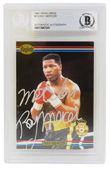 Ray Mercer Signed 1991 Ringlords Boxing Trading Card #13 w/Merciless - (Beckett Encapsulated)