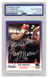 Ray Mercer Signed 1991 Kayo Boxing Trading Card #117 w/Merciless - (PSA Encapsulated)