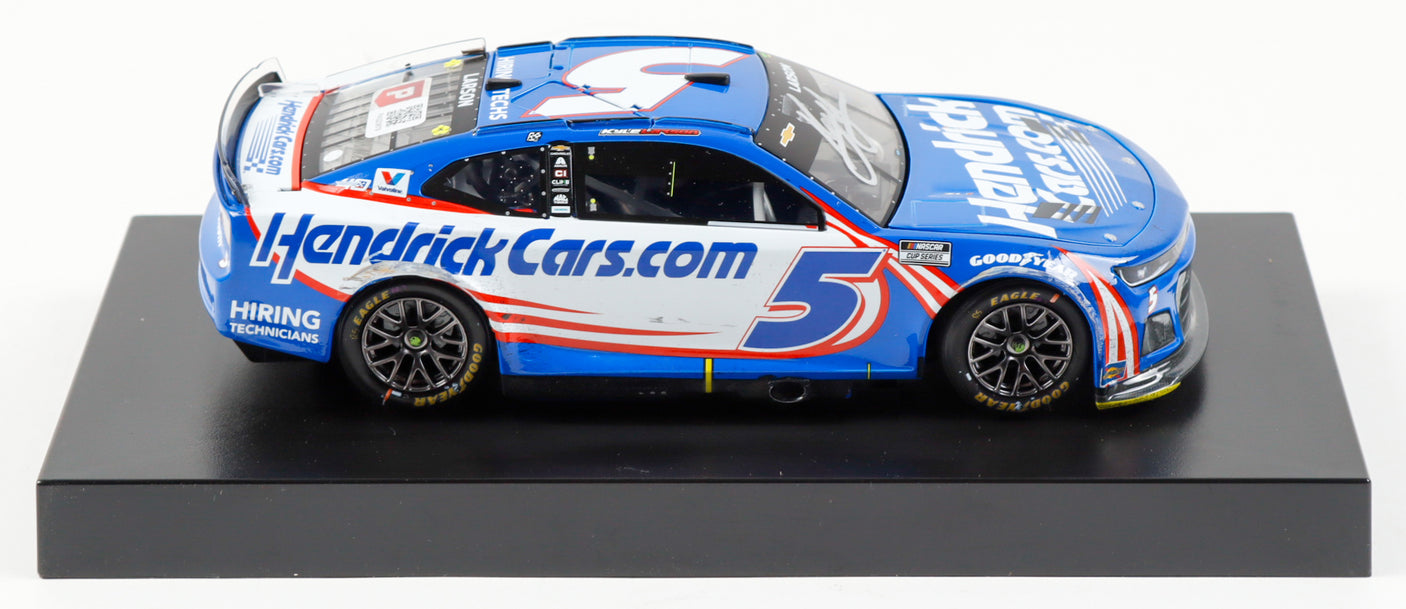 Kyle Larson Signed 2024 Kansas Win Diecast | 1:24 Raced Version