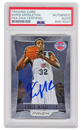 Khris Middleton Signed Detroit Pistons 2012 Panini Prizm Rookie Card #285 (PSA Encapsulated)