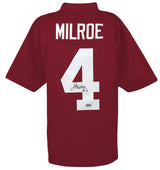 Jalen Milroe Signed Maroon Custom College Football Jersey - (Tri-Star)