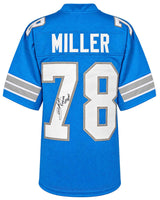 Blake Miller Signed Blue Custom Football Jersey w/Restore The Roar
