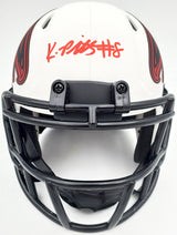 Kyle Pitts Autographed Atlanta Falcons Lunar Eclipse White Speed Mini Helmet Beckett BAS QR Stock #194403