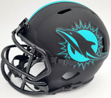 Mercury Morris Autographed Miami Dolphins Eclipse Black Speed Mini Helmet "1972 17-0" Beckett BAS QR Stock #194067