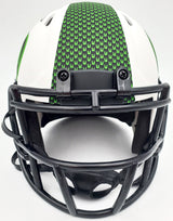 Russell Wilson Autographed Seattle Seahawks White Lunar Eclipse Speed Mini Helmet RW Holo & Beckett BAS Stock #194000