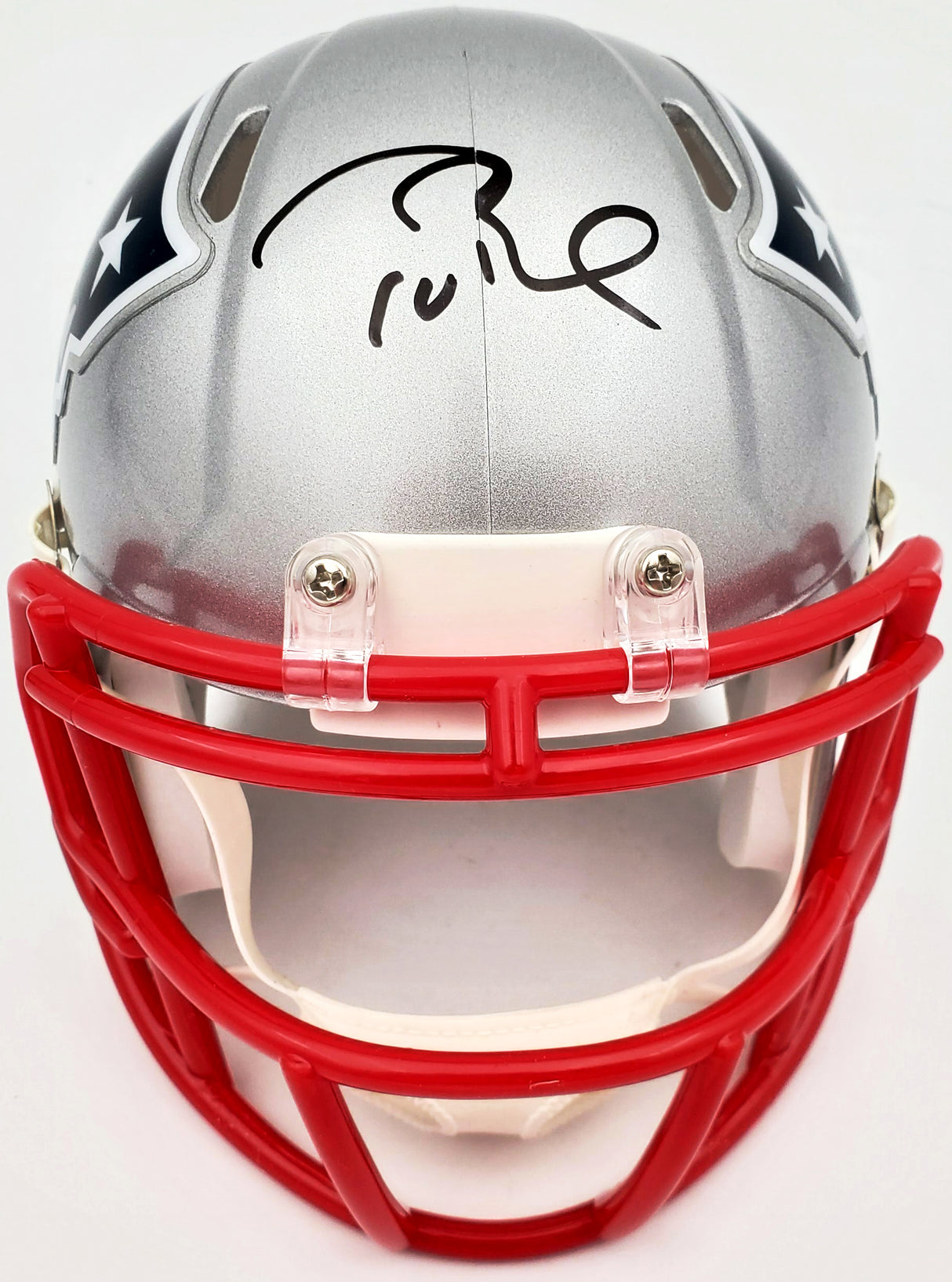 Tom Brady Autographed New England Patriots Replica Speed Mini Helmet Fanatics Stock #193988