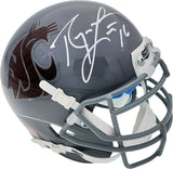 Ryan Leaf Autographed Washington State Cougars Gray Schutt Mini Helmet Beckett BAS QR Stock #193978