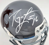 Ryan Leaf Autographed Washington State Cougars Gray Schutt Mini Helmet Beckett BAS QR Stock #193978