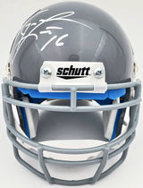 Ryan Leaf Autographed Washington State Cougars Gray Schutt Mini Helmet Beckett BAS QR Stock #193978