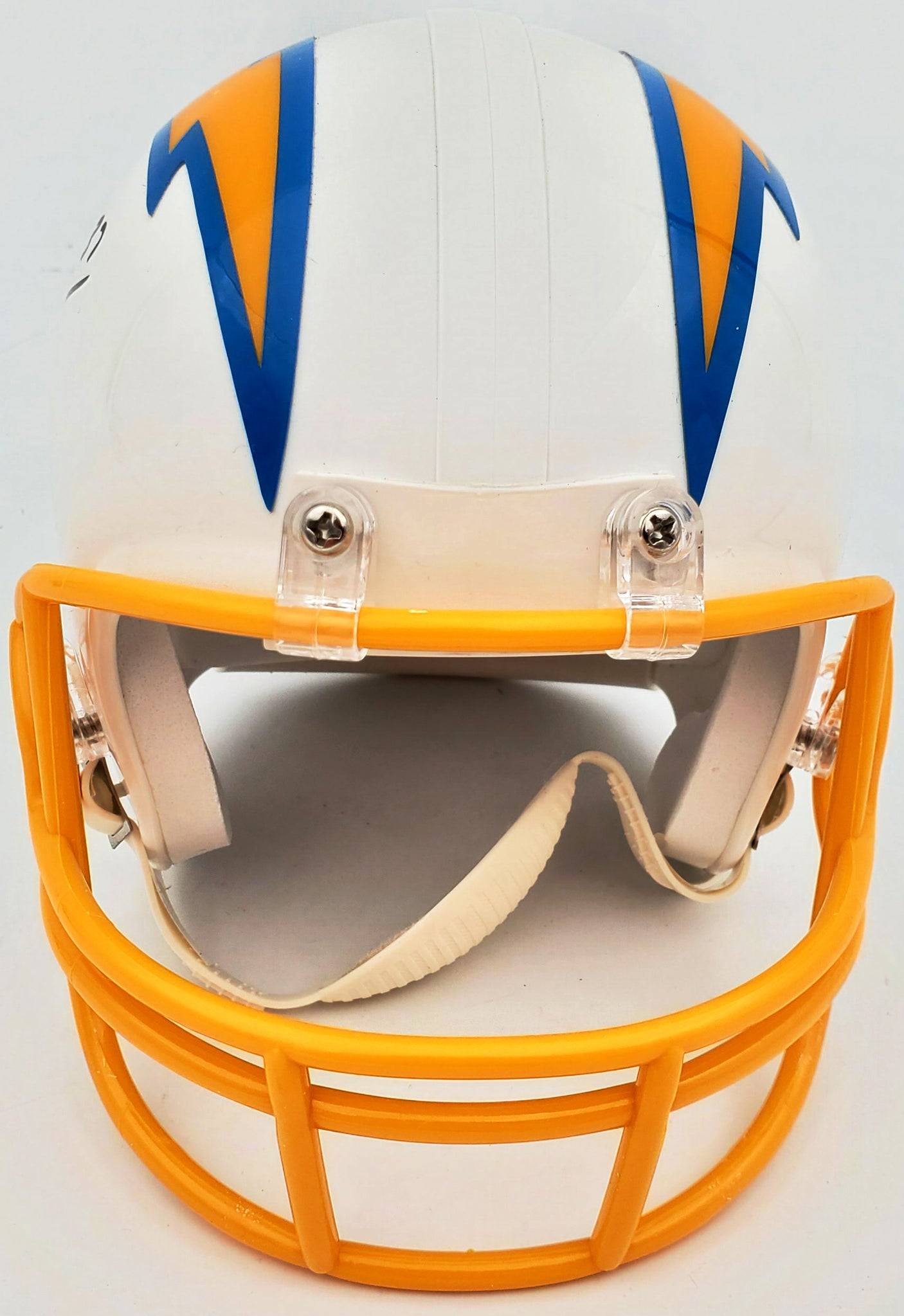 Rodney Harrison Autographed San Diego Chargers White Mini Helmet Beckett BAS QR Stock #193942