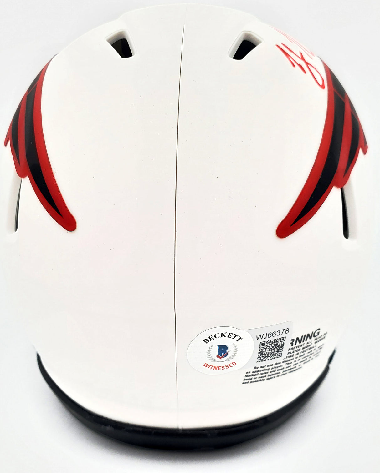 Rodney Harrison Autographed New England Patriots Lunar Eclipse White Speed Mini Helmet Beckett BAS QR Stock #193941