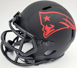 Rodney Harrison Autographed New England Patriots Eclipse Black Speed Mini Helmet Beckett BAS QR Stock #193940