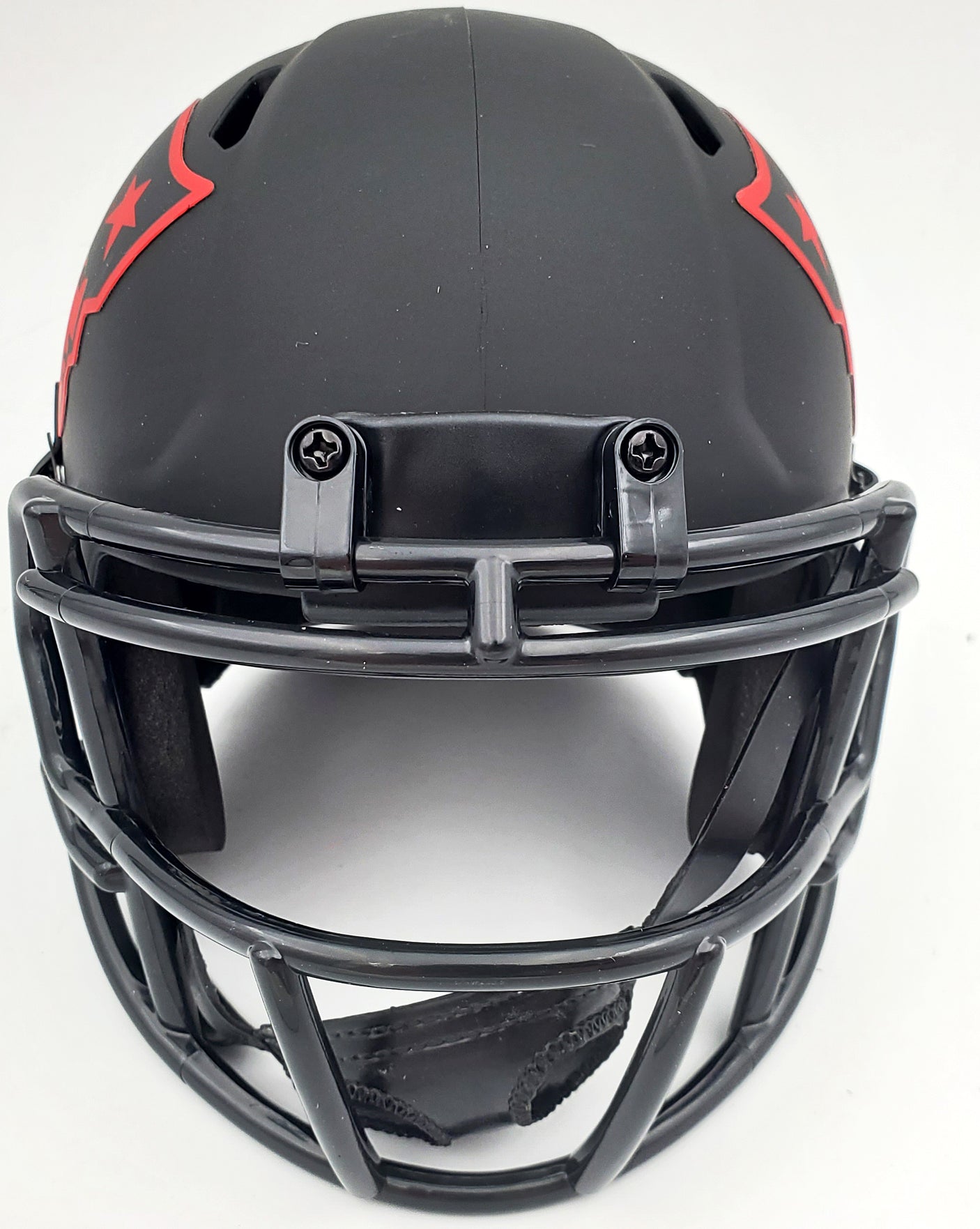 Rodney Harrison Autographed New England Patriots Eclipse Black Speed Mini Helmet Beckett BAS QR Stock #193940