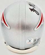 Rodney Harrison Autographed New England Patriots Silver Mini Helmet Beckett BAS QR Stock #193939