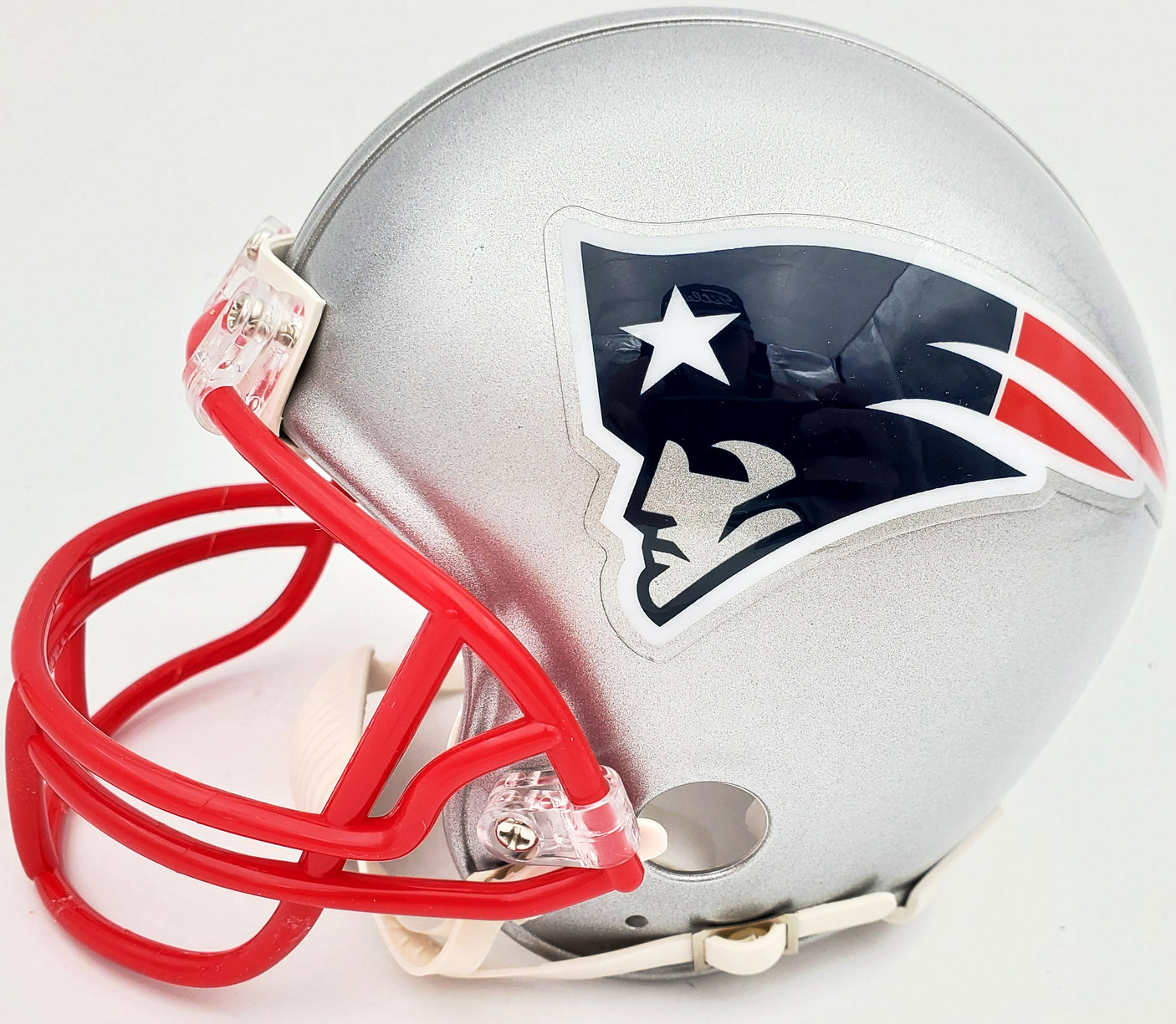Rodney Harrison Autographed New England Patriots Silver Mini Helmet Beckett BAS QR Stock #193939