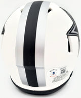 Herschel Walker Autographed Dallas Cowboys Lunar Eclipse White Speed Mini Helmet Beckett BAS QR Stock #193846