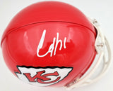 Clyde Edwards-Helaire Autographed Kansas City Chiefs Red Mini Helmet Beckett BAS QR Stock #193781