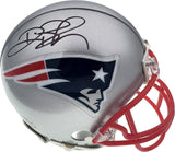 Deion Branch Autographed New England Patriots Silver Mini Helmet Beckett BAS Stock #193776
