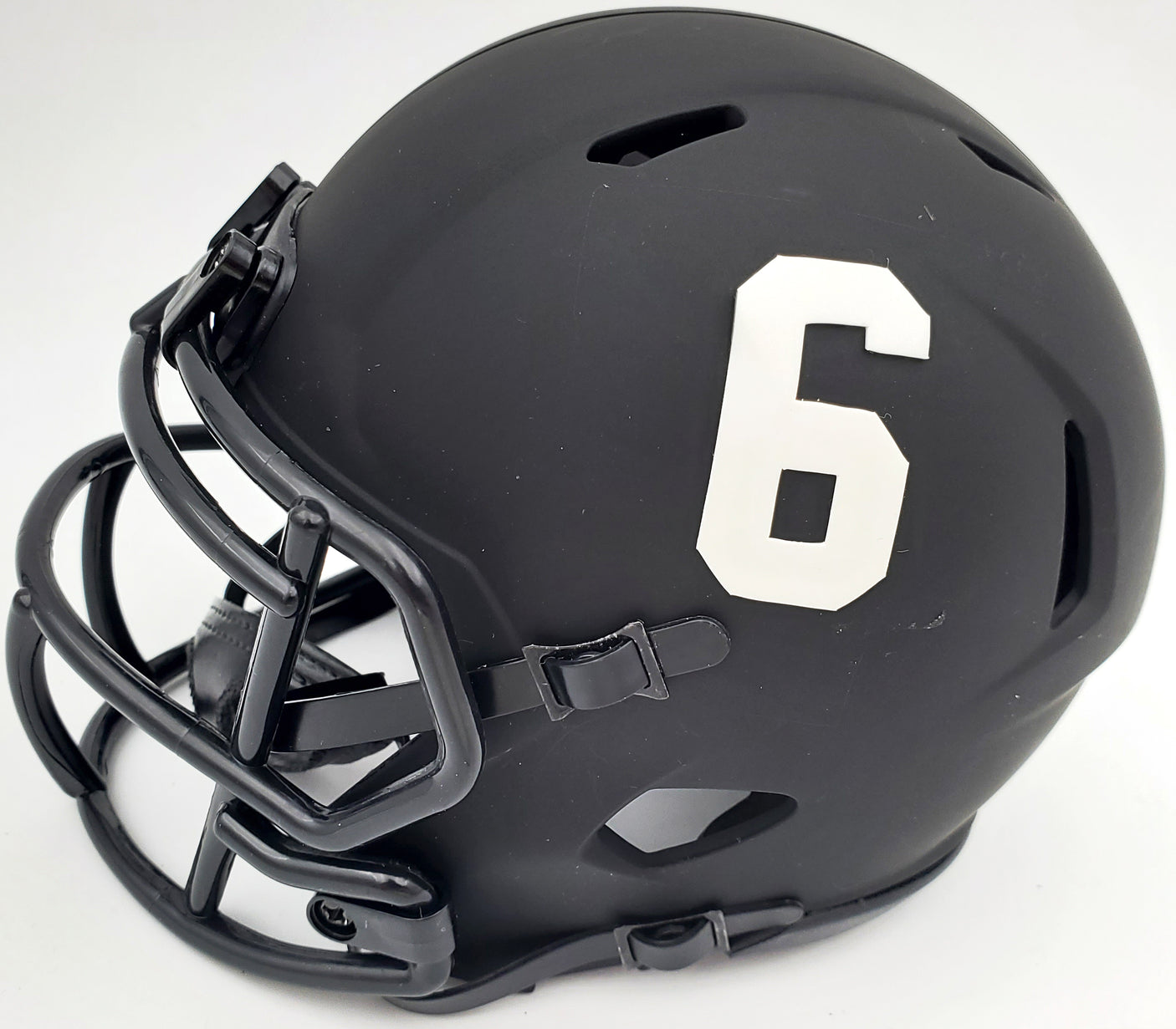 Devonta Smith Autographed Alabama Crimson Tide Eclipse Black Speed Mini Helmet "Heisman 2020" Beckett BAS Stock #191981