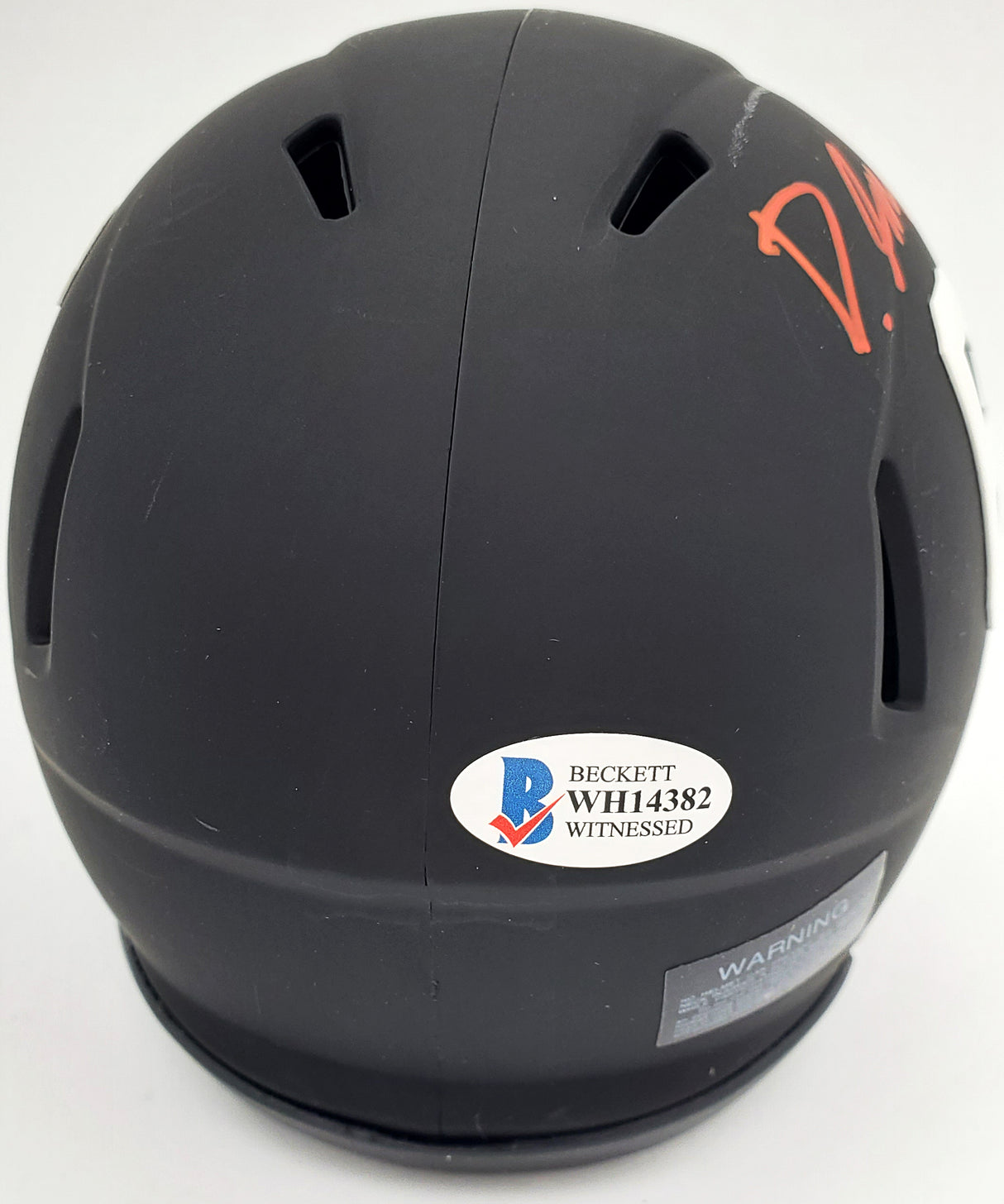 Devonta Smith Autographed Alabama Crimson Tide Eclipse Black Speed Mini Helmet Beckett BAS Stock #191980