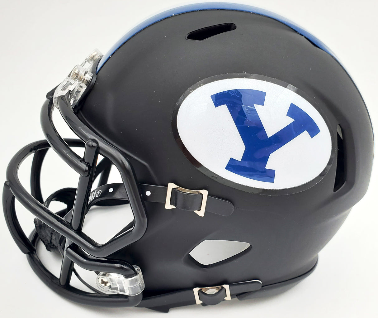 Zach Wilson Autographed BYU Cougars Matte Black Speed Mini Helmet Beckett BAS Stock #191116