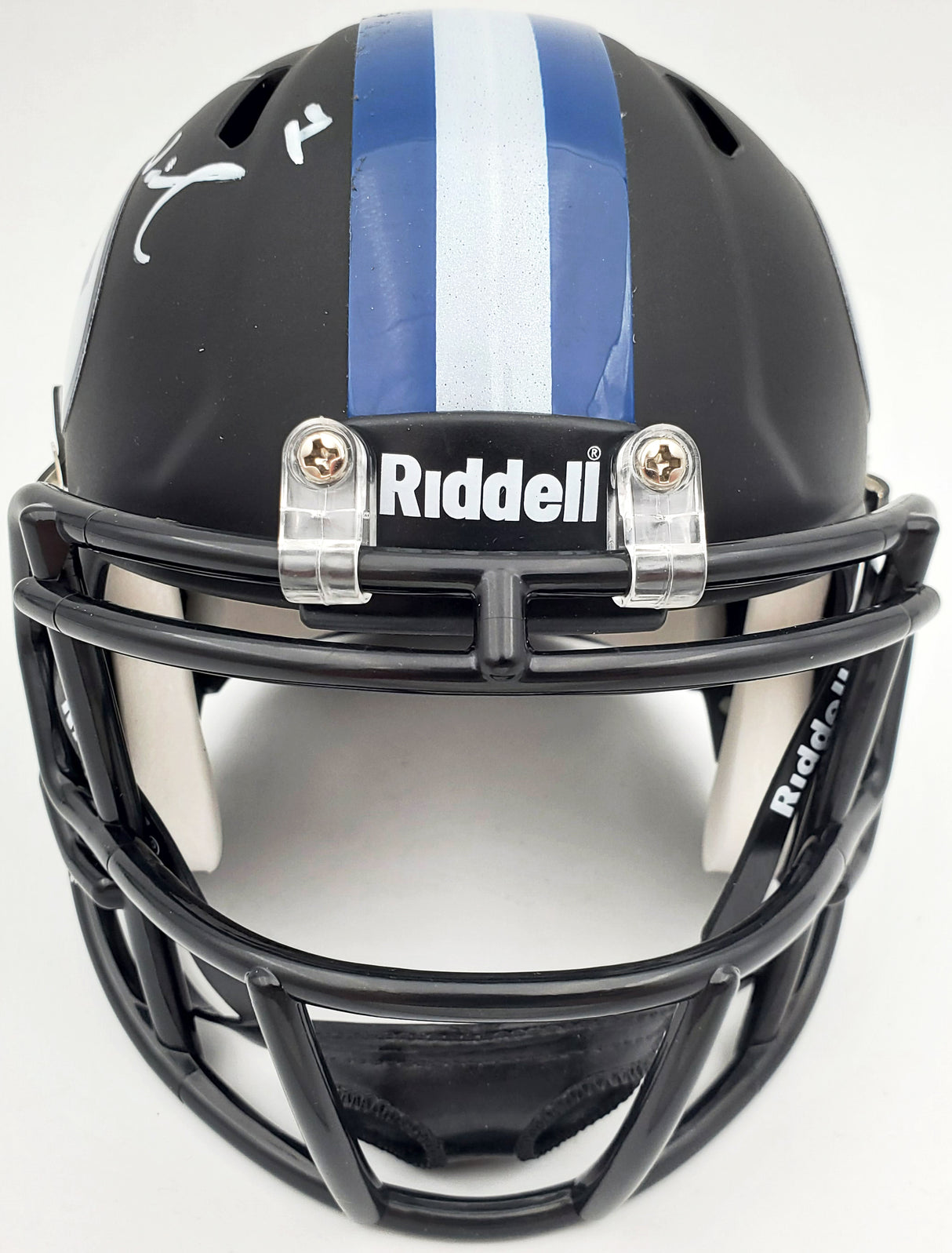 Zach Wilson Autographed BYU Cougars Matte Black Speed Mini Helmet Beckett BAS Stock #191116