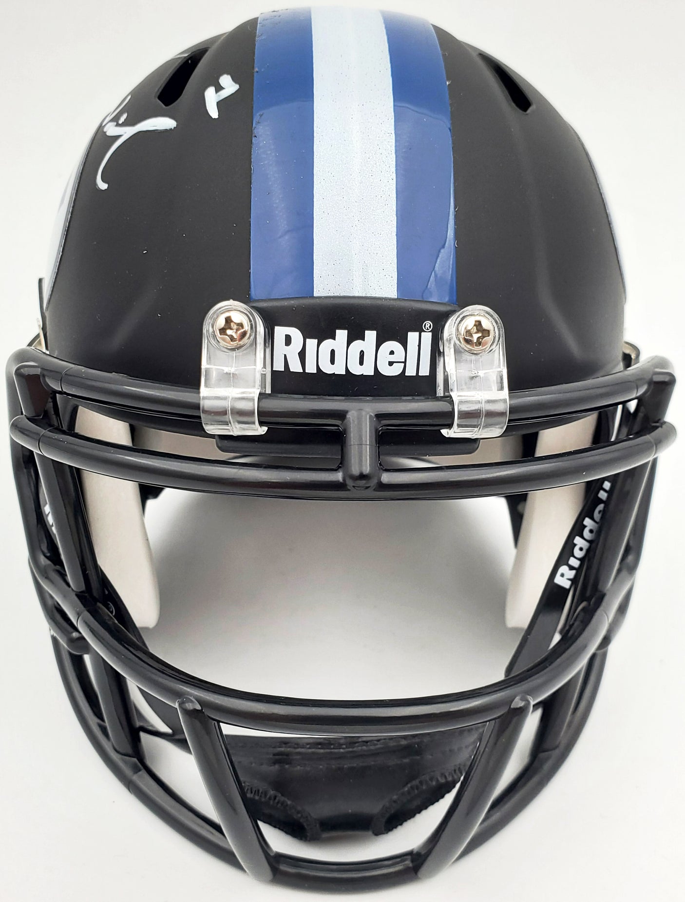 Zach Wilson Autographed BYU Cougars Matte Black Speed Mini Helmet Beckett BAS Stock #191116