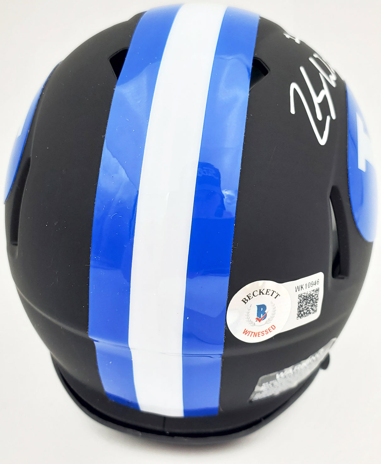 Zach Wilson Autographed BYU Cougars Black Speed Mini Helmet Beckett BAS Stock #191115