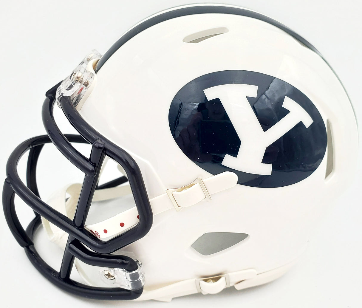 Zach Wilson Autographed BYU Cougars White Speed Mini Helmet Beckett BAS Stock #191114