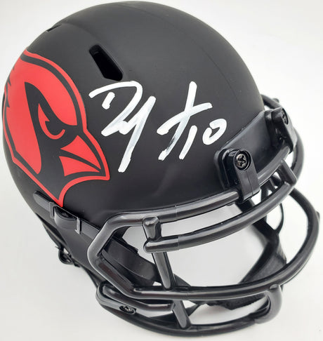 DeAndre Hopkins Autographed Arizona Cardinals Eclipse Black Speed Mini Helmet Beckett BAS Stock #191110