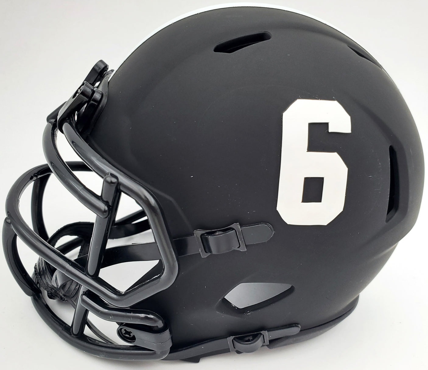 Devonta Smith Autographed Alabama Crimson Tide Eclipse Black Speed Mini Helmet "Heisman 2020" Beckett BAS Stock #190003