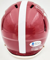 Devonta Smith Autographed Alabama Crimson Tide Speed Mini Helmet "Heisman 2020" Beckett BAS Stock #189552