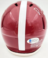 Devonta Smith Autographed Alabama Crimson Tide Speed Mini Helmet Beckett BAS Stock #189551