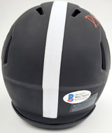 Devonta Smith Autographed Eclipse Black Alabama Crimson Tide Speed Mini Helmet Beckett BAS Stock #189550