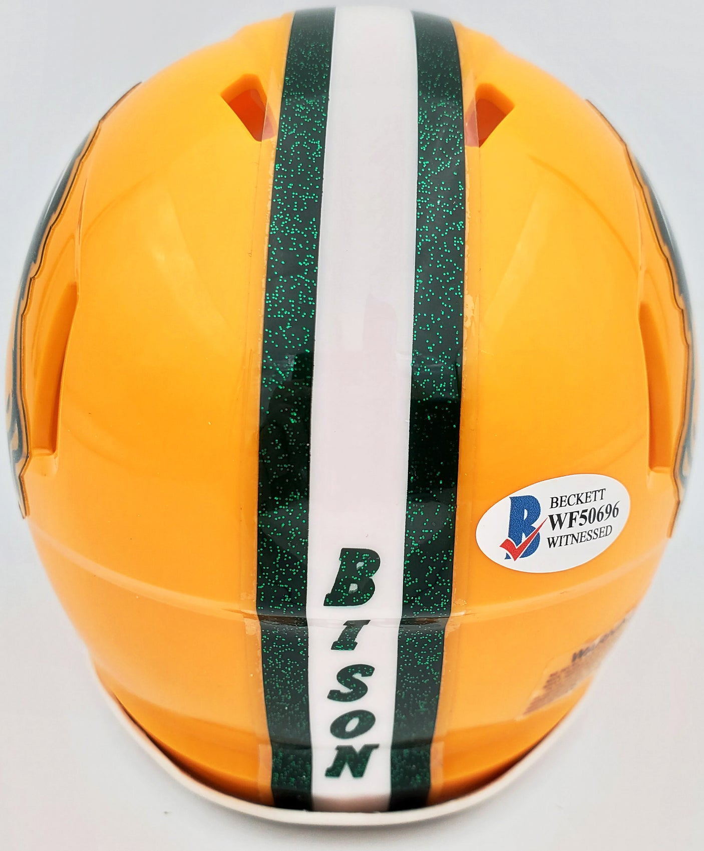 Trey Lance Autographed North Dakota State Bison Speed Mini Helmet Beckett BAS Stock #187734