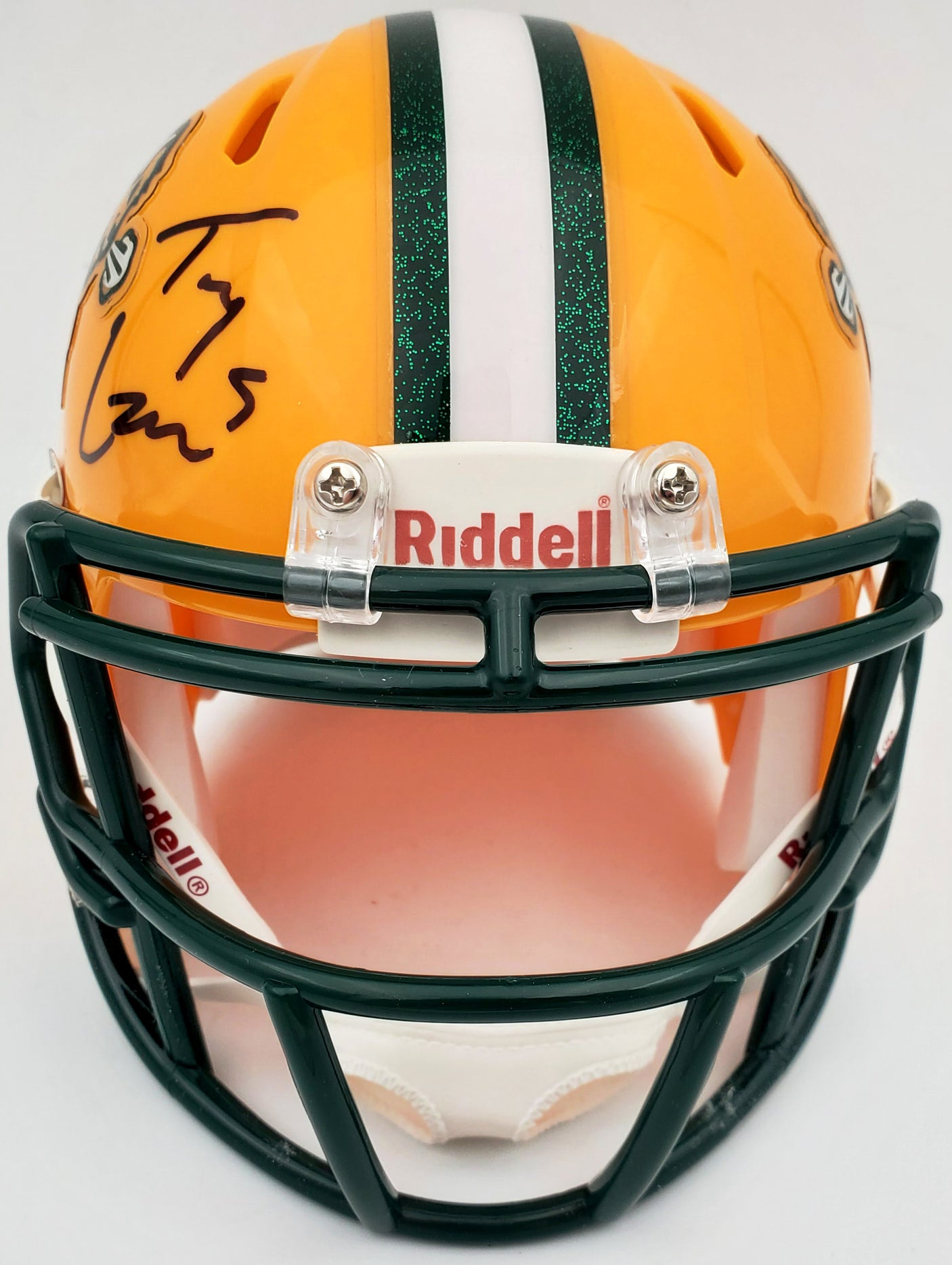 Trey Lance Autographed North Dakota State Bison Speed Mini Helmet Beckett BAS Stock #187734