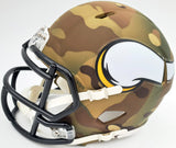 Herschel Walker Autographed Minnesota Vikings Camo Speed Mini Helmet Beckett BAS Stock #185957