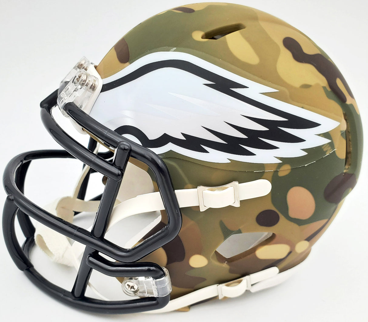 Herschel Walker Autographed Philadelphia Eagles Camo Speed Mini Helmet Beckett BAS Stock #185956