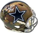 Herschel Walker Autographed Dallas Cowboys Camo Speed Mini Helmet Beckett BAS Stock #185954