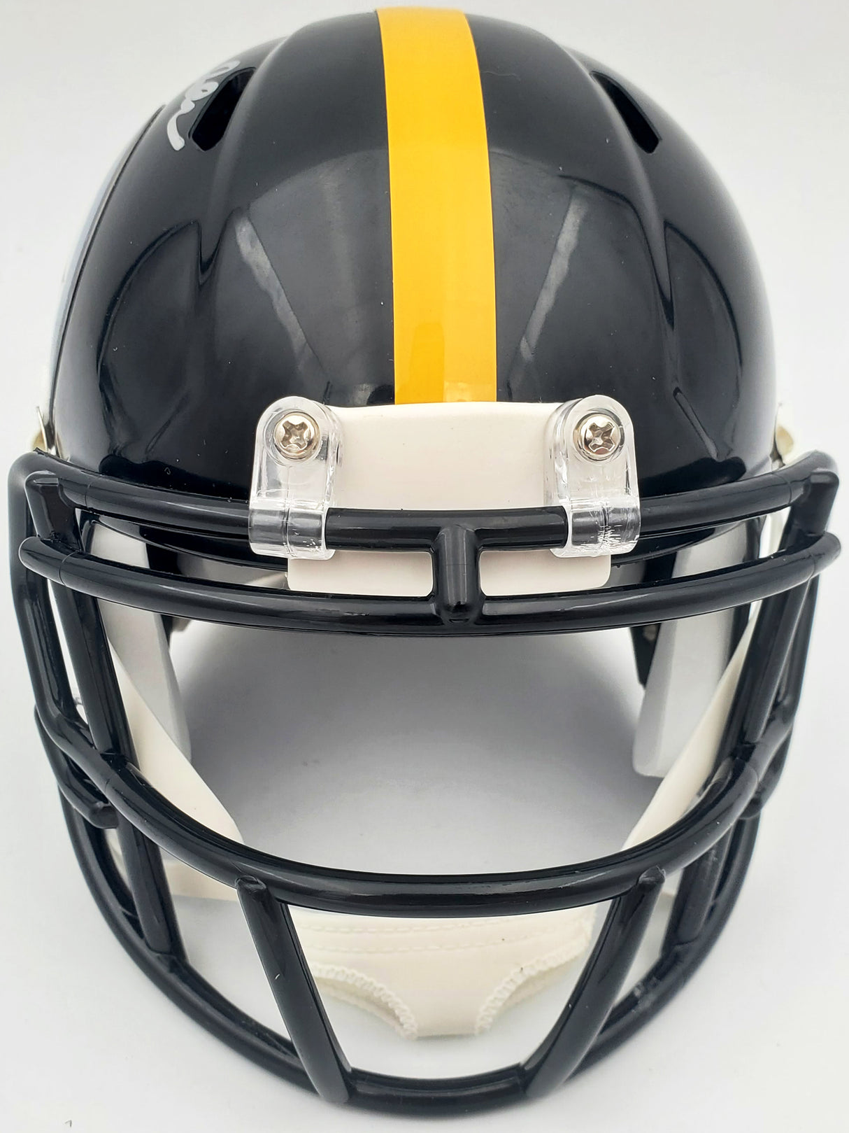 Terry Bradshaw Autographed Pittsburgh Steelers Black Speed Mini Helmet Beckett BAS Stock #185875