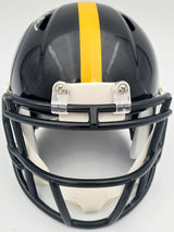 Terry Bradshaw Autographed Pittsburgh Steelers Black Speed Mini Helmet Beckett BAS Stock #185875