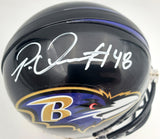 Patrick Queen Autographed Baltimore Ravens Mini Helmet Beckett BAS Stock #185831