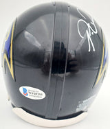 Patrick Queen Autographed Baltimore Ravens Mini Helmet Beckett BAS Stock #185831